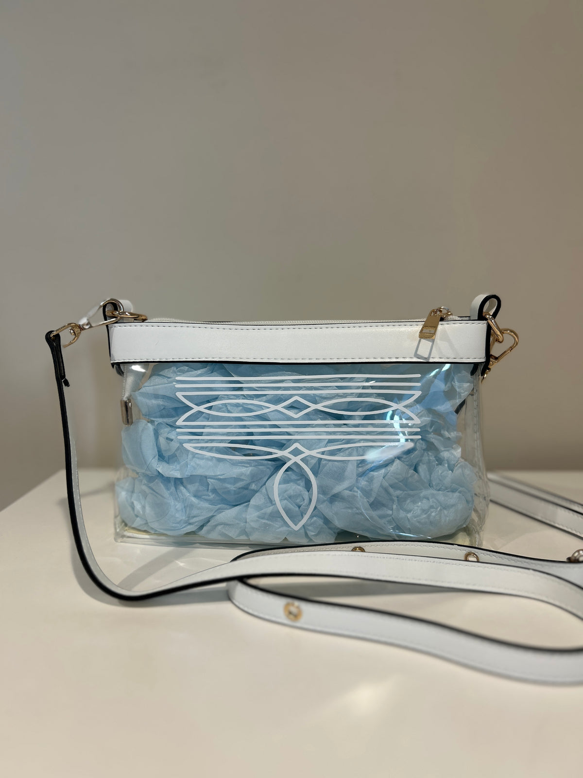 Western Clear Concert Crossbody Bag