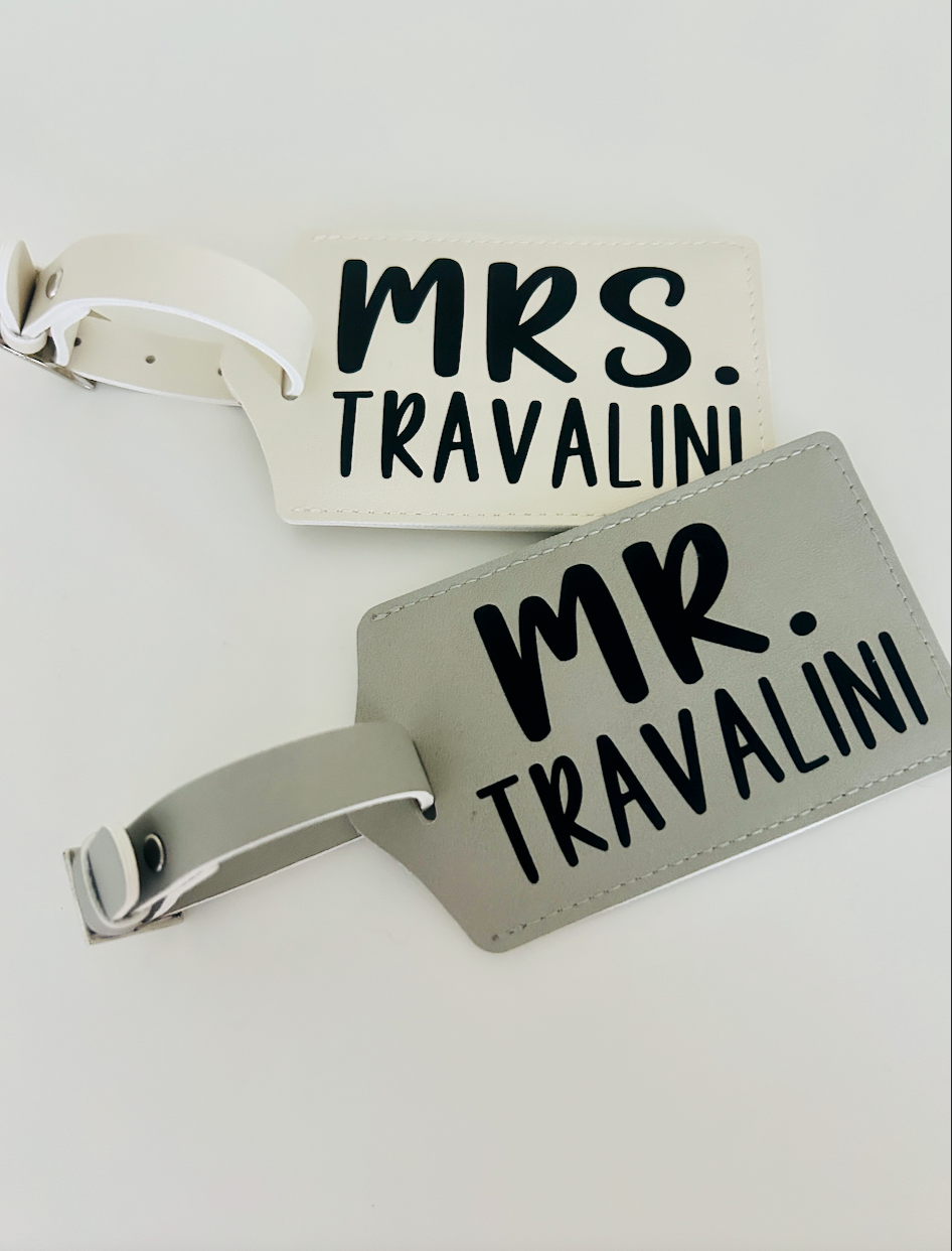 Mr & Mrs Luggage Tag Set