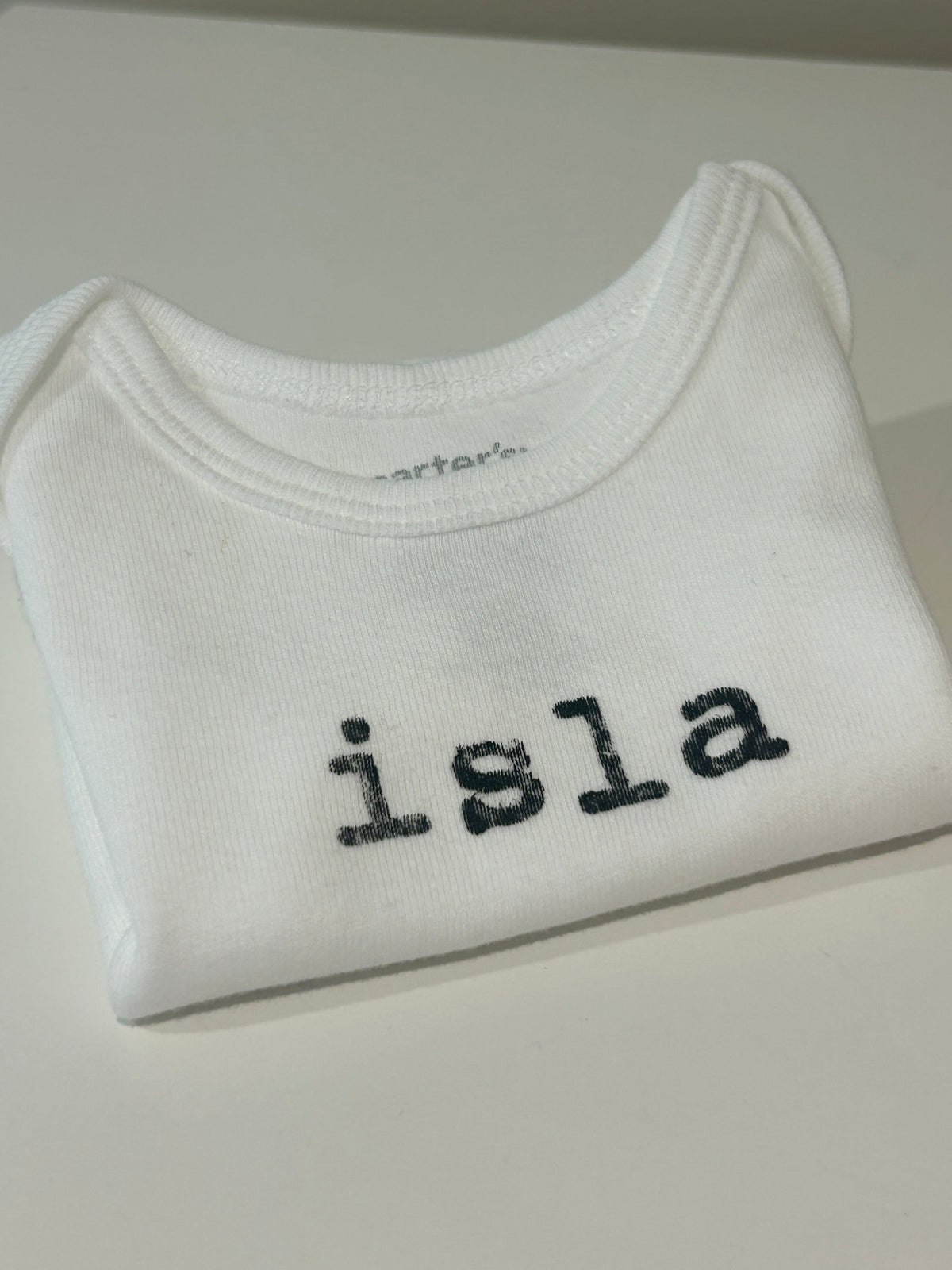 Personalized Hand-Stamped Baby Bodysuit