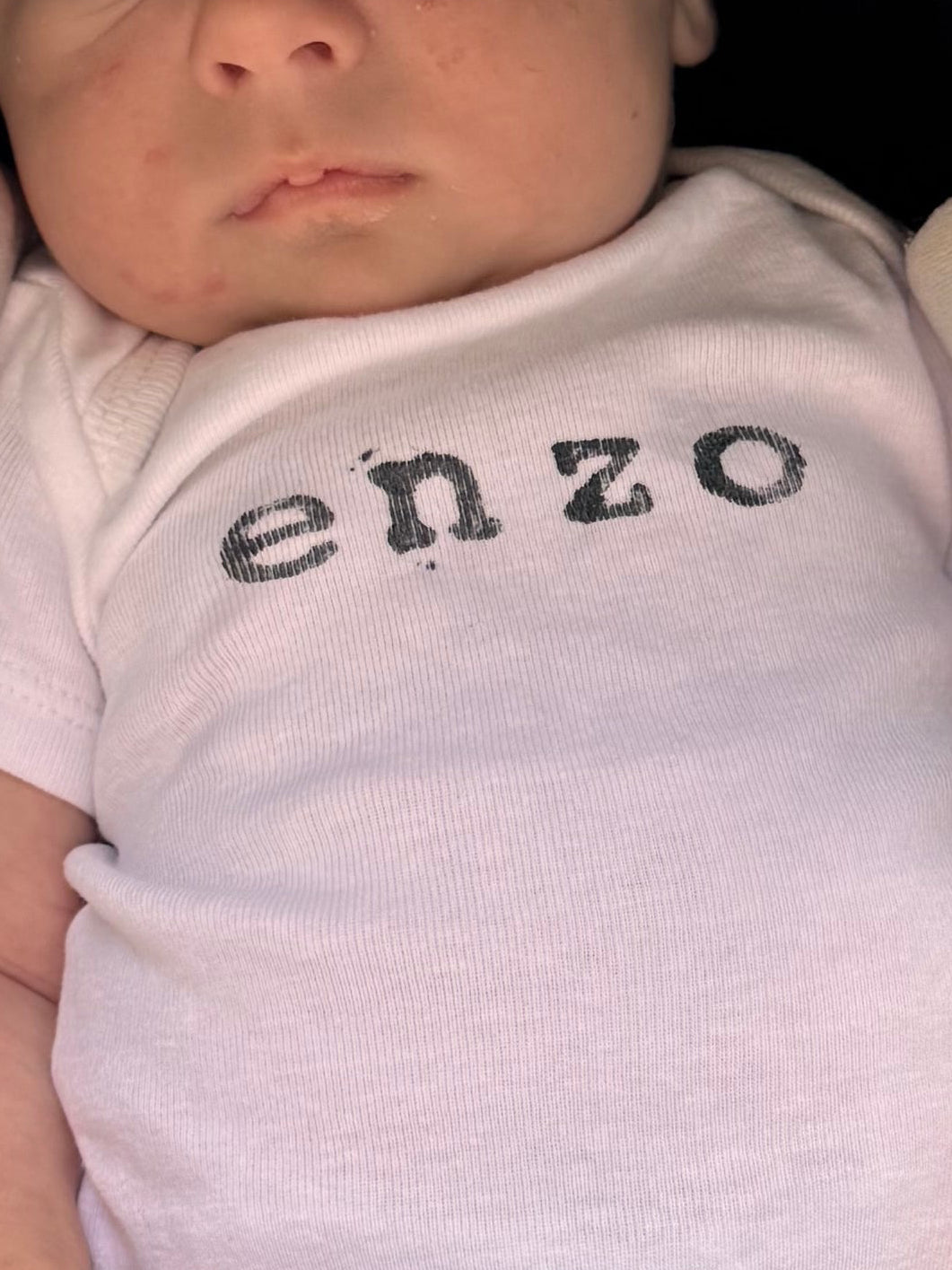 Personalized Hand-Stamped Baby Bodysuit