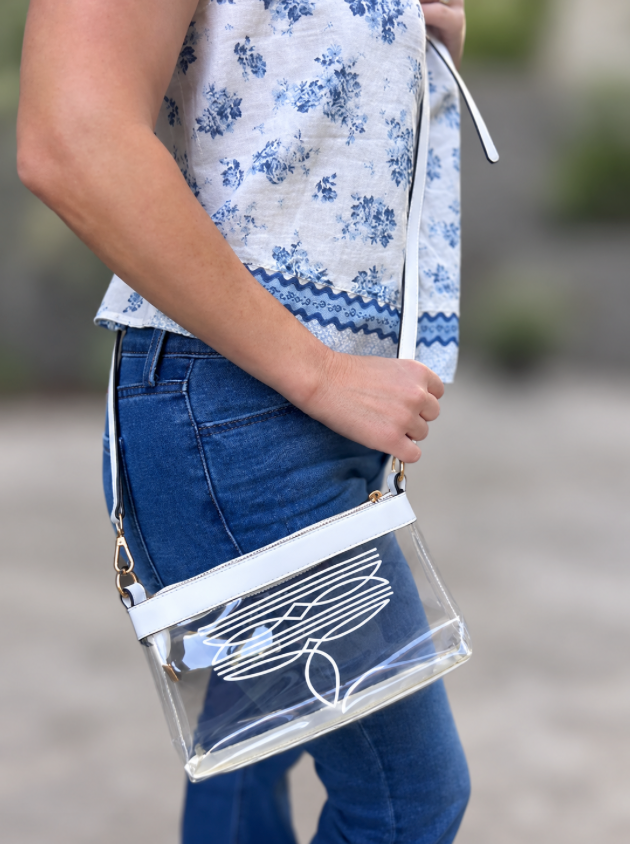 Western Clear Concert Crossbody Bag