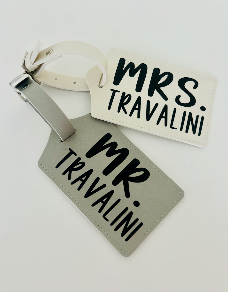 Mr & Mrs Luggage Tag Set