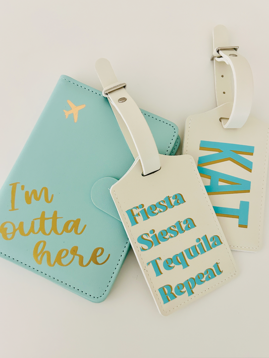 Fiesta Siesta Travel Set-Passport Cover & Luggage Tags