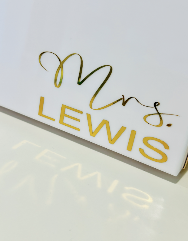 Acrylic Mrs. Clutch Purse